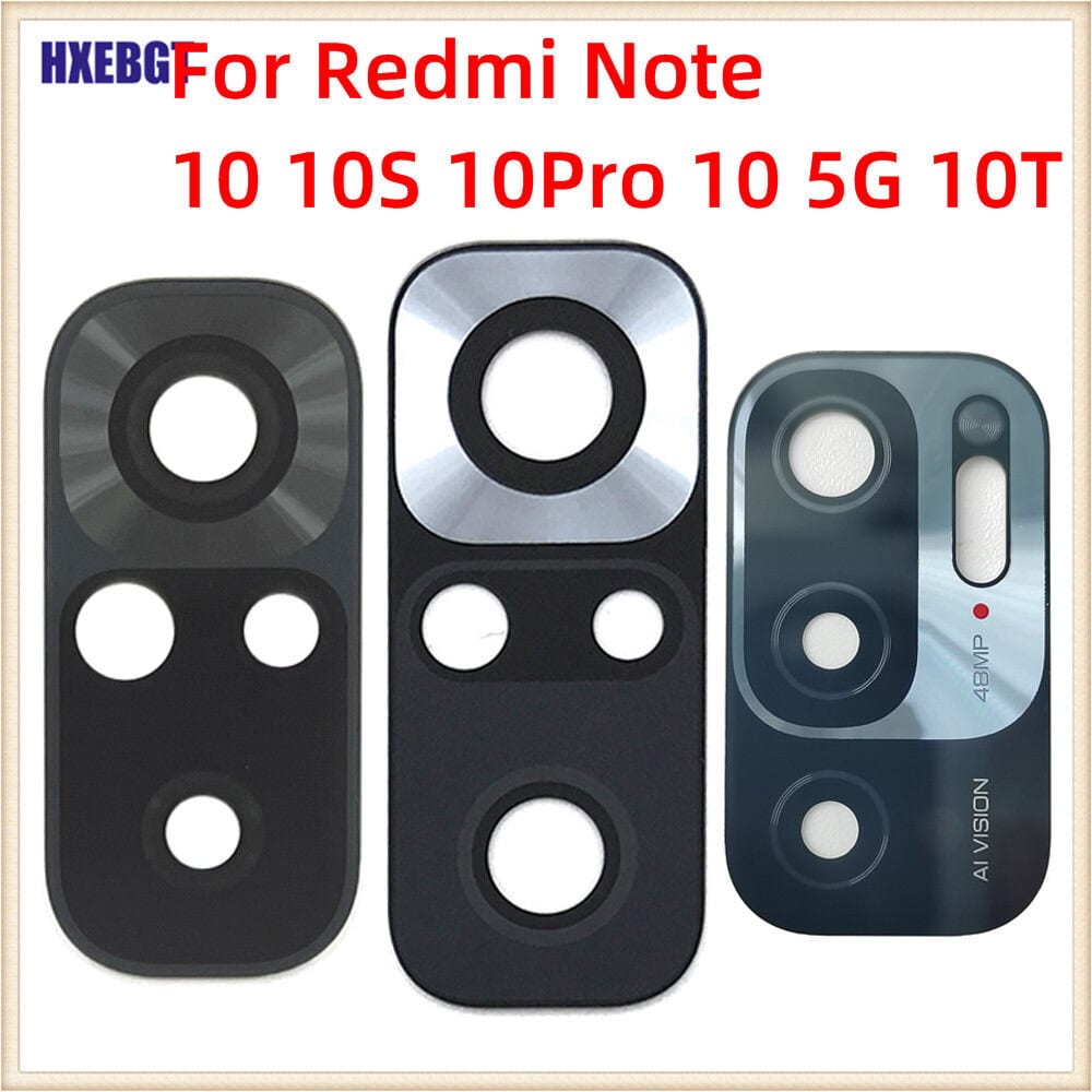 Back Rear Camera Lens Glass Compatible with Xiaomi Redmi Note 10 10S 10 Pro 10 Pro Max 10T 10 5G Camera Lens Glass Without Frame