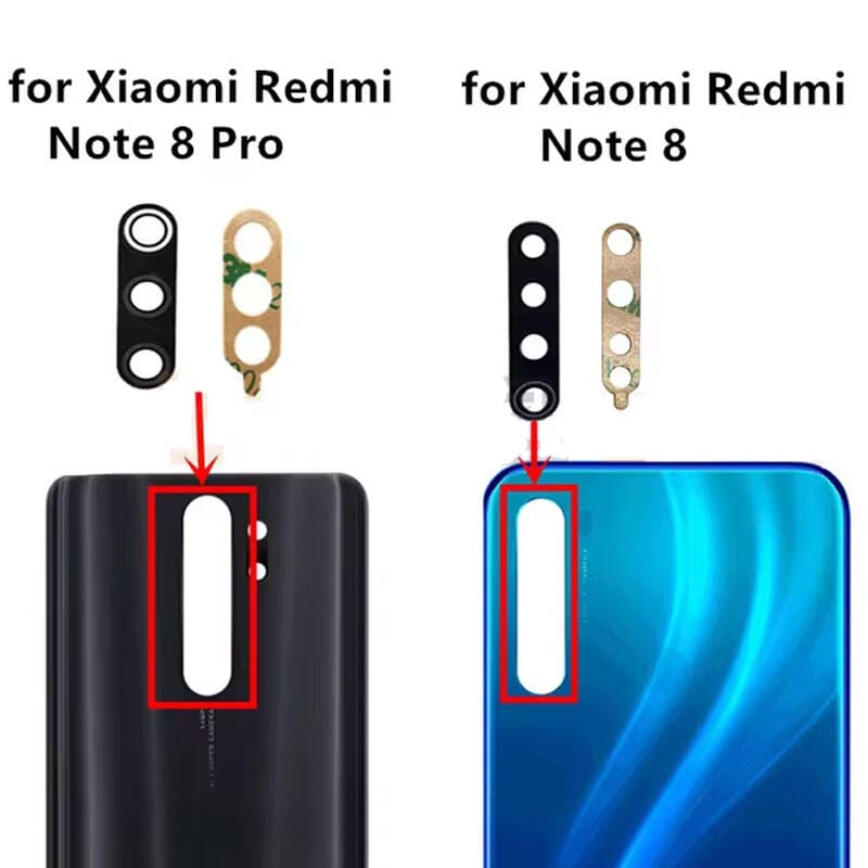 Back Rear Camera Lens Glass Compatible with Xiaomi Redmi Note 8 8 Pro 8T Camera Lens Glass Without Frame