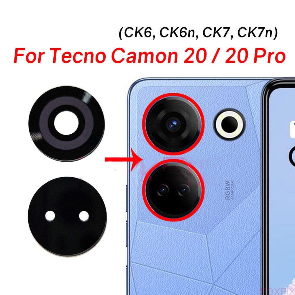 Back Rear Camera Lens Glass Compatible with Tecno Camon 20 20 Pro Camera Lens Glass Without Frame