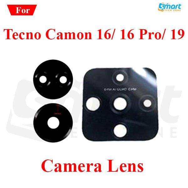 Back Rear Camera Lens Glass Compatible with Tecno Camon 16/ 16 Pro/ 19 Camera Lens Glass Without Frame
