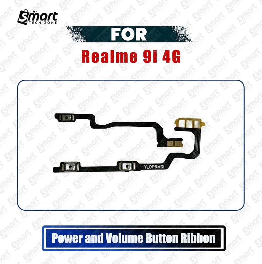 Realme 9i 4G Power on off Switch Button Side Volume Up Down Buttons Flex Cable Replacement Parts
