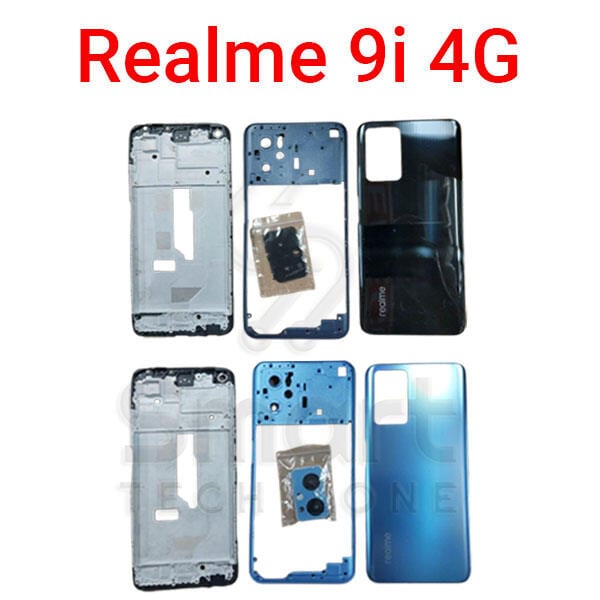 Realme 9i 4G Full Body Housing With Camera Glass (LCD Frame, Side/Middle Frame, Back Panel/Backshell, Camera Glass)