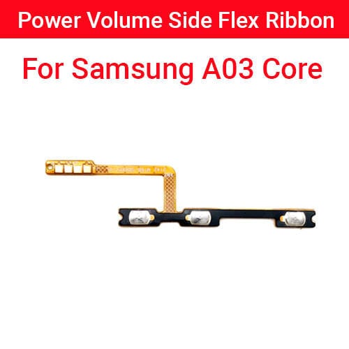 New Power Volume Side Button Flex Cable For Samsung Galaxy A03 Core Power ON OFF Volume Up Down Side Buttons Key Replacement parts