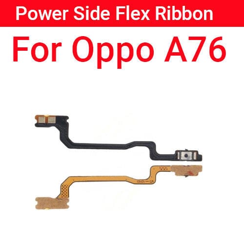 New Power Volume Side Button Flex Cable For Oppo A76 Power ON OFF Volume Up Down Side Buttons Key Replacement parts