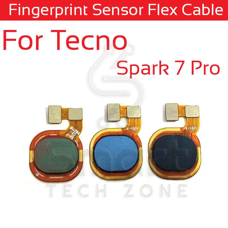 Power Button Fingerprint Sensor Flex Cable For Tecno Spark 7 Pro ON OFF Key Sensor Home Touch Fingerprint Sensor Flex Ribbon