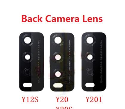 Back Rear Camera Lens Glass Compatible with Vivo Y12s Y20 Y20i Y20s Camera Lens Glass Without Frame