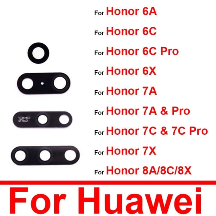 Camera Main Glass Lens for Huawei Honor 6A 6X 6C 7A 7C 7X 6C 7A 7C Pro Replacement Part (Not Tempered Camera Glass Protector)