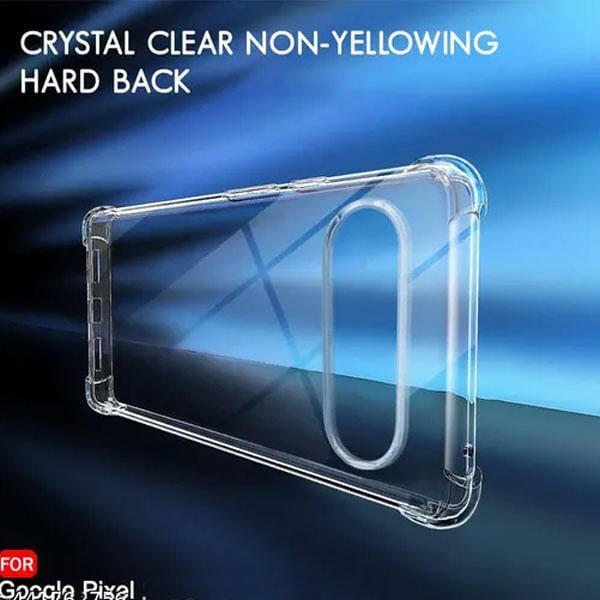 Shockproof Back Cover Case for For Google Pixel 2XL 3A 3AXL 3XL 4A 5G 5XL 7 7 Pro 9 9 Pro Xl 2 5 6 6A 8 Raised Bump for Camera & Screen Protection | Ultra Clear Soft Silicone Back Cover for Shockproof Back Cover Case (Transparent)