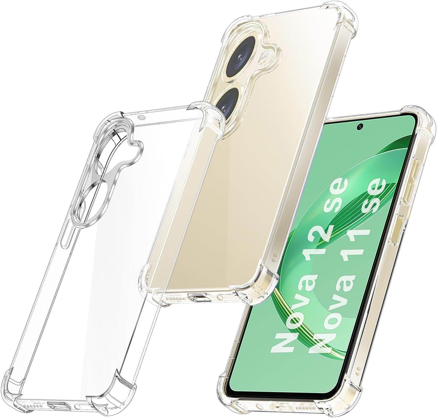 Shockproof Silicone Soft Case For Huawei Nova 2i 3i 5T 7i 9 Y9 Y60 Y61 Y70 P20 Pro P smart 19 Camera & Screen Protection | Ultra Clear Soft Silicone Back Cover for Shockproof Back Cover Case (Transparent)