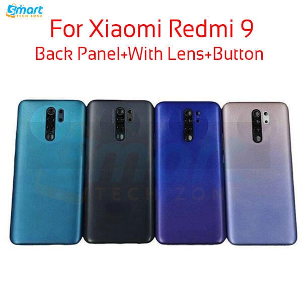 Xiaomi Redmi 9 Back Panel/Backshell/ Casing + With Camera Lens + Side Buttons With Logo-All Colors Available
