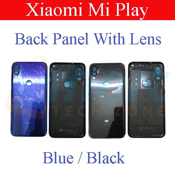 Xioami Mi Play Back Panel/Backshell/ Casing + With Camera Lens + Side Buttons With Logo-All Colors Available