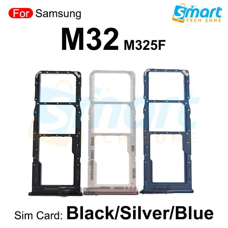 Samsung Galaxy M32 Sim Tray Micro SD Card Slot with Sim Ejector Pin Replacement Part: