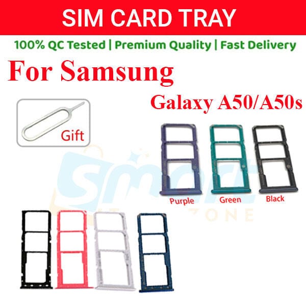 Samsung Galaxy A50/A50s Sim Tray Micro SD Card Slot with Sim Ejector Pin Replacement Part: