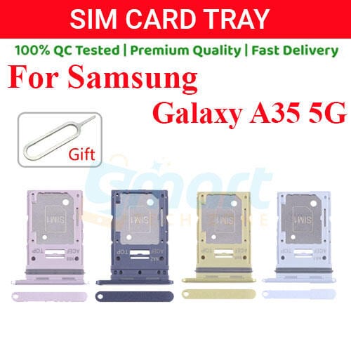 Samsung Galaxy A35 5G Sim Tray Micro SD Card Slot with Sim Ejector Pin Replacement Part
