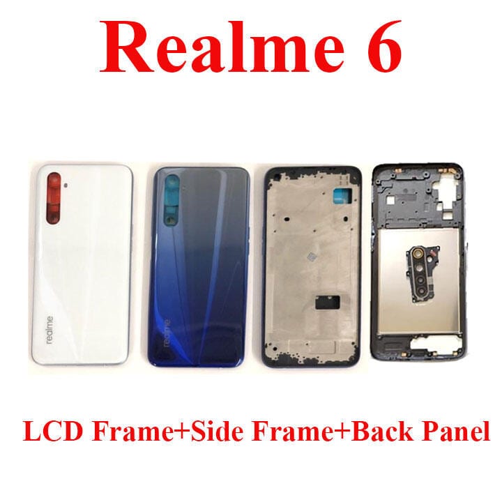 Realme 6 Full Body Housing With Camera Glass (LCD Frame, Side/Middle Frame, Back Panel/Backshell, Camera Glass)