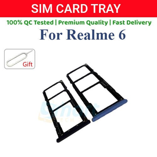 Realme 6 Sim Tray Micro SD Card Slot with Sim Ejector Pin Replacement Parts