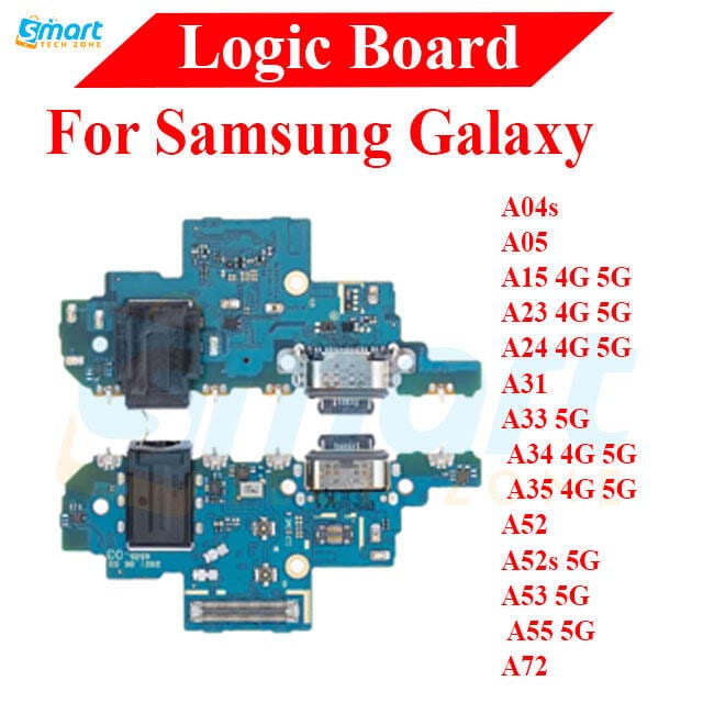 Charging Logic Board For Samsung Galaxy A04s A05 A15 A23 A24 A31 A33 A34 A35 A52 A52s A53 A55 A72 Charging Port USB Plug PCB Dock Connector Spare parts