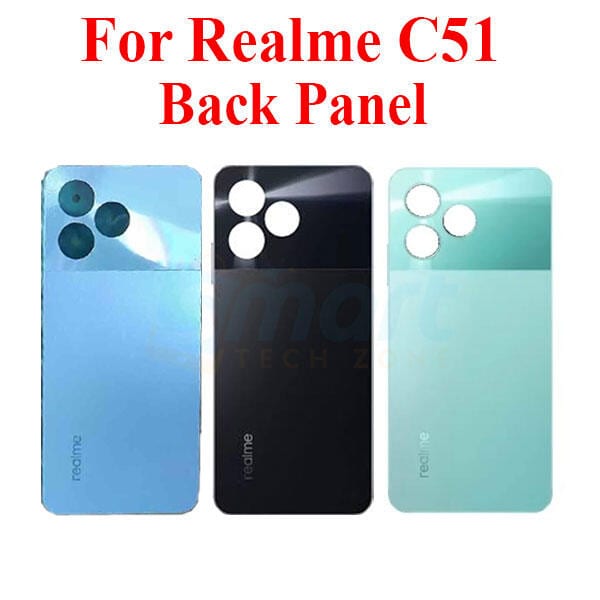 Realme C51 Back Panel/Backshell/ Casing + Without Camera Lens + Side Buttons With Logo-All Colors Available