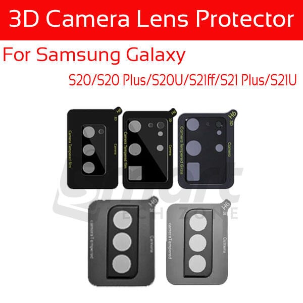 3D Back Camera Lens Glass Protector for Samsung Galaxy S20 S20 Plus S20 Ultra S21FF S21 Plus S21 Ultra | Full Camera Coverage I 3D Lens Shield I Oil Resistant