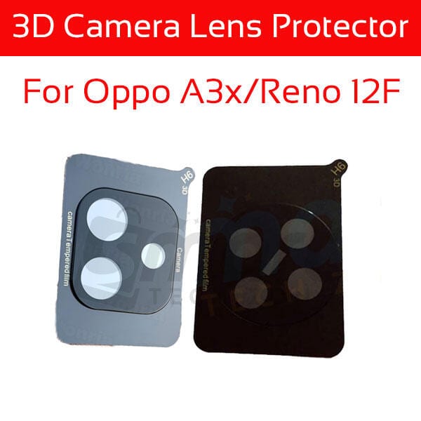 3D Back Camera Lens Glass Protector for Oppo A3x /Reno 12F | Full Camera Coverage I 3D Lens Shield I Oil Resistant