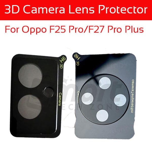 3D Back Camera Lens Glass Protector for Vivo F25 Pro/ F27 pro/ F27 Pro Plus | Full Camera Coverage I 3D Lens Shield I Oil Resistant
