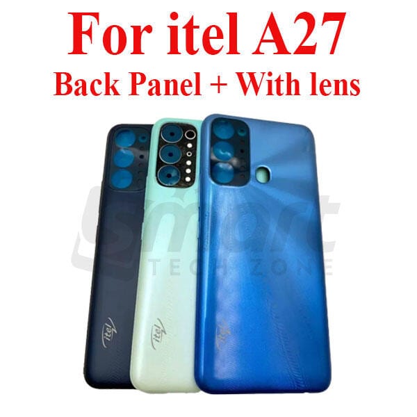 itel A27 Back Panel/Backshell/ Casing + With Camera Lens + Side Buttons With Logo-All Colors Available