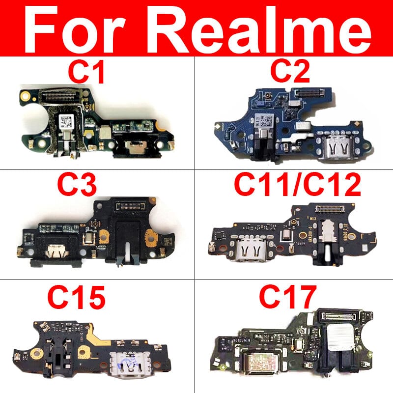 Charging Logic Board For Realme C1 C2 C3 C11 C12 C15 C17 Charging Port USB Plug PCB Dock Connector Spare parts