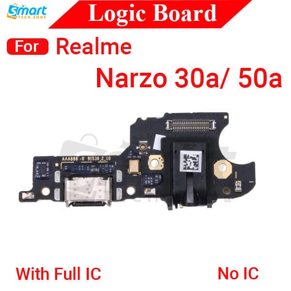 Charging Logic Board For Realme Narzo 30a 50a Charging Port USB Plug PCB Dock Connector Spare parts
