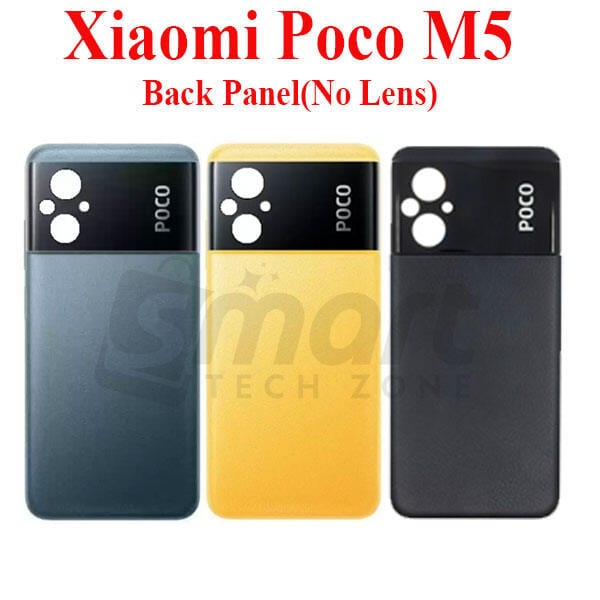 Xiaomi Poco M5 Back Panel/Backshell/ Casing + Without Camera Lens + Side Buttons With Logo-All Colors Available