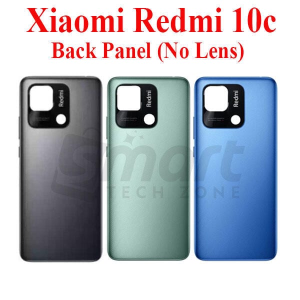 Xiaomi Redmi 10c Back Panel/Backshell/ Casing + Without Camera Lens + Side Buttons With Logo-All Colors Available