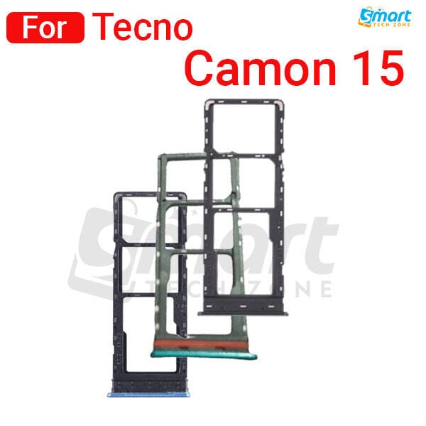 For Tecno Camon 15 CD7 Sim Tray Micro SD Card Slot with Sim Ejector Pin Replacement Parts