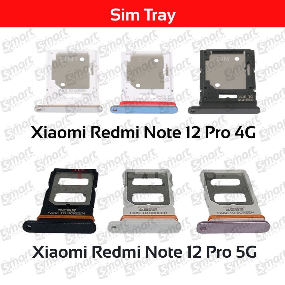 Xiaomi Redmi Note 12 Pro 4G/5G Sim Tray Micro SD Card Slot with Sim Ejector Pin Replacement Part