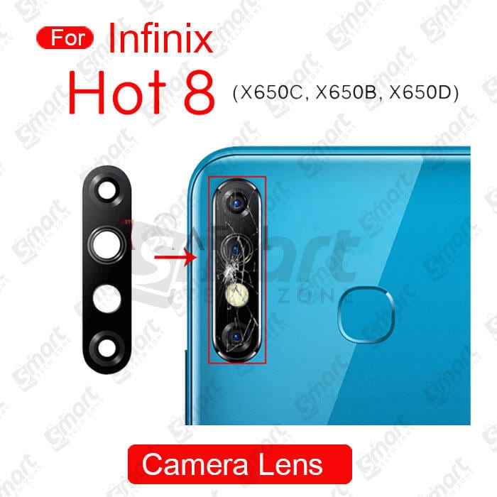 Camera Main Glass Lens for Infinix Hot 8 (X650C) Replacement Part (Not Tempered Camera Glass Protector)
