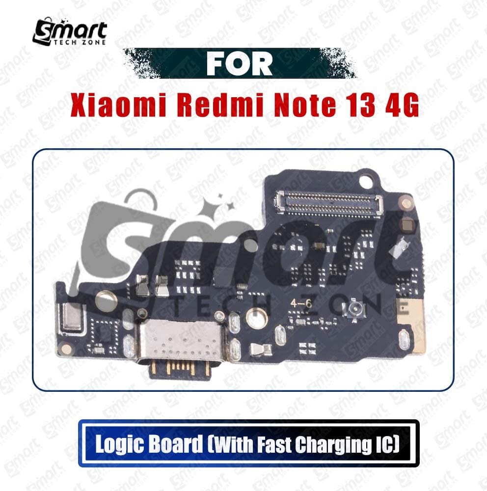 Charging Logic Board For Xiaomi Redmi Note 13 4G (23129RAA4G, 23124RA7EO, 23129RA5FL) Charging Port USB Plug PCB Dock Connector Spare Replacement parts