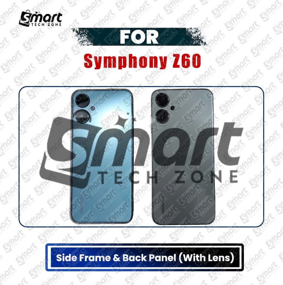 Symphony Z60 Side Frame and Back Housing Frame / Back Panel / Backshell / With Camera Glass and Outside Key Replacement Spare Parts