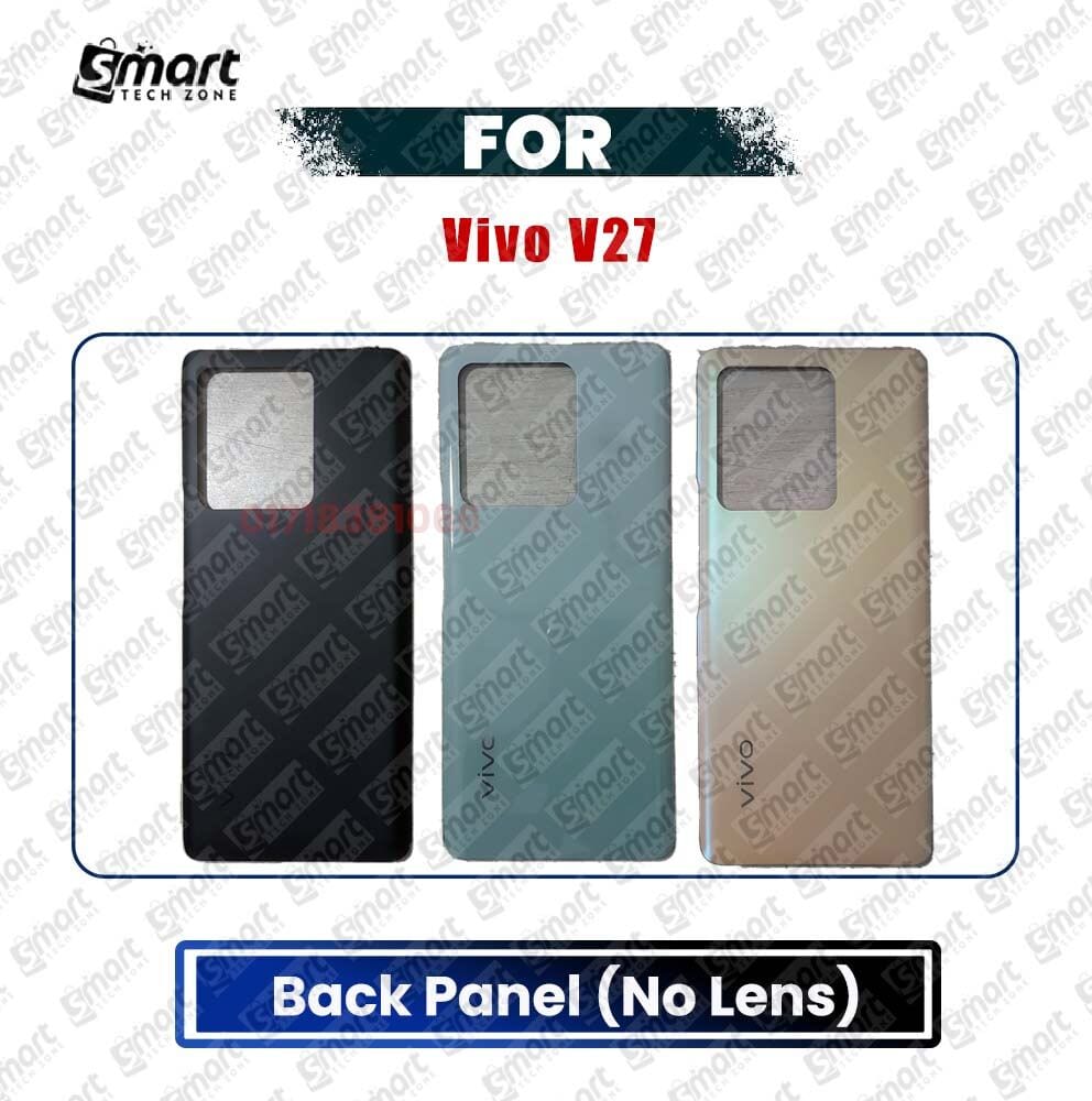 Vivo V27 Back Panel/Backshell/ Casing + Without Camera Lens + Without Side Buttons With Logo-All Colors Available