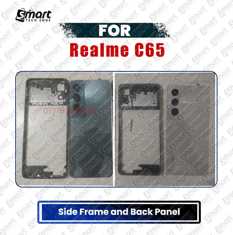 Realme C65 Side Frame and Back Panel Side/Middle Frame, Back Panel/Backshell, Camera Glass)