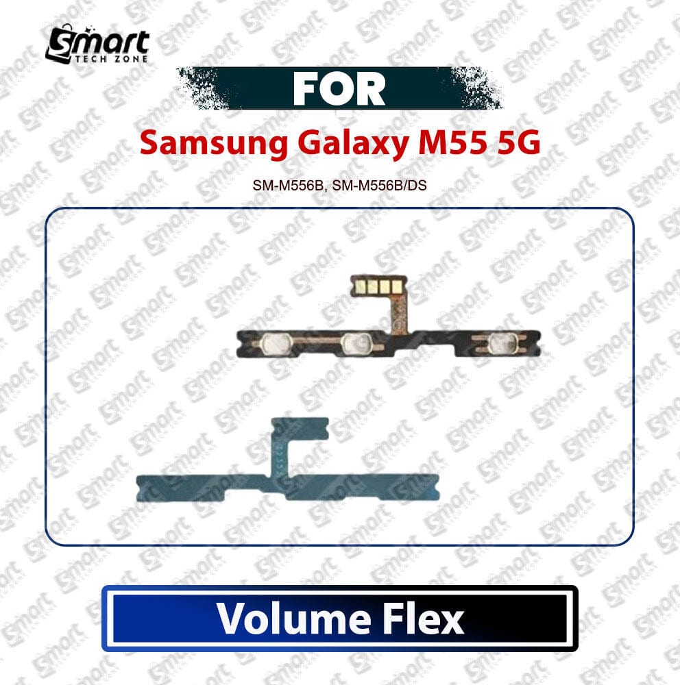 Samsung Galaxy M55 5G Power On/Off & Volume Up Down Button Flex Cable Replacement Part | Side Key Ribbon Cable SM-M556B, SM-M556B/DS