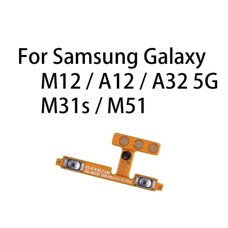 Samsung Galaxy A12 / A32 5G / M12 / M31s / M51 Volume Up Down Button Flex Cable Ribbon Replacement | Side Key Flex Ribbon Cable | SM-A125 SM-A326 SM-M127 SM-M317 SM-M515 | Exact Fit