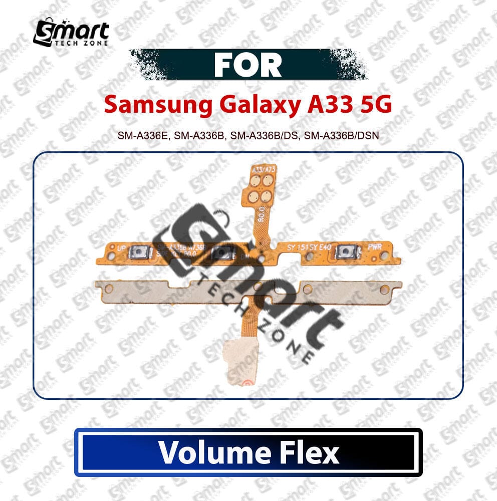 Samsung Galaxy A33 5G Volume & Power Switch On/Off Button Flex Cable Ribbon Replacement Part | Compatible SM-A336E, SM-A336B, SM-A336B/DS, SM-A336B/DSN