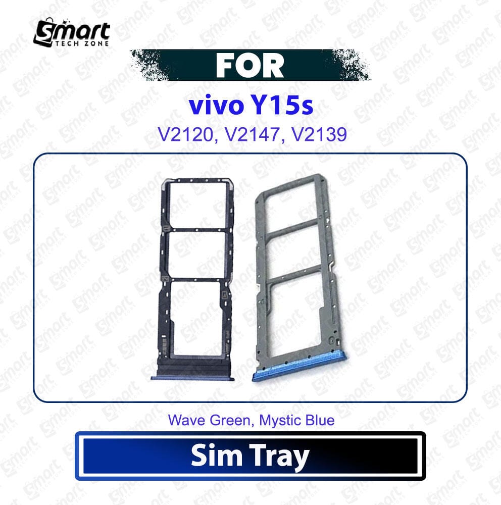 Vivo Y15s Sim Card Tray Slot Holder Card Reader SD Slot Adapter Replacement Repair Part For V2120 V2147 V2139
