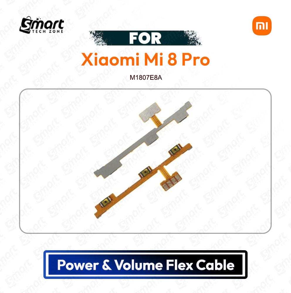 Xiaomi Mi 8 Pro Power and Volume/On Off Key Flex Cable Replacement Parts_( M1807E8A )