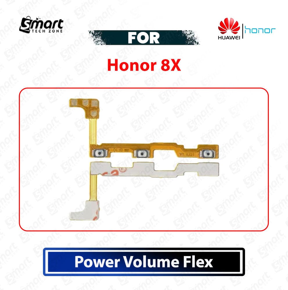 Honor 8X Power On Off Switch Button Side Volume Up Down Buttons Flex Cable Replacement Repair Spare Part