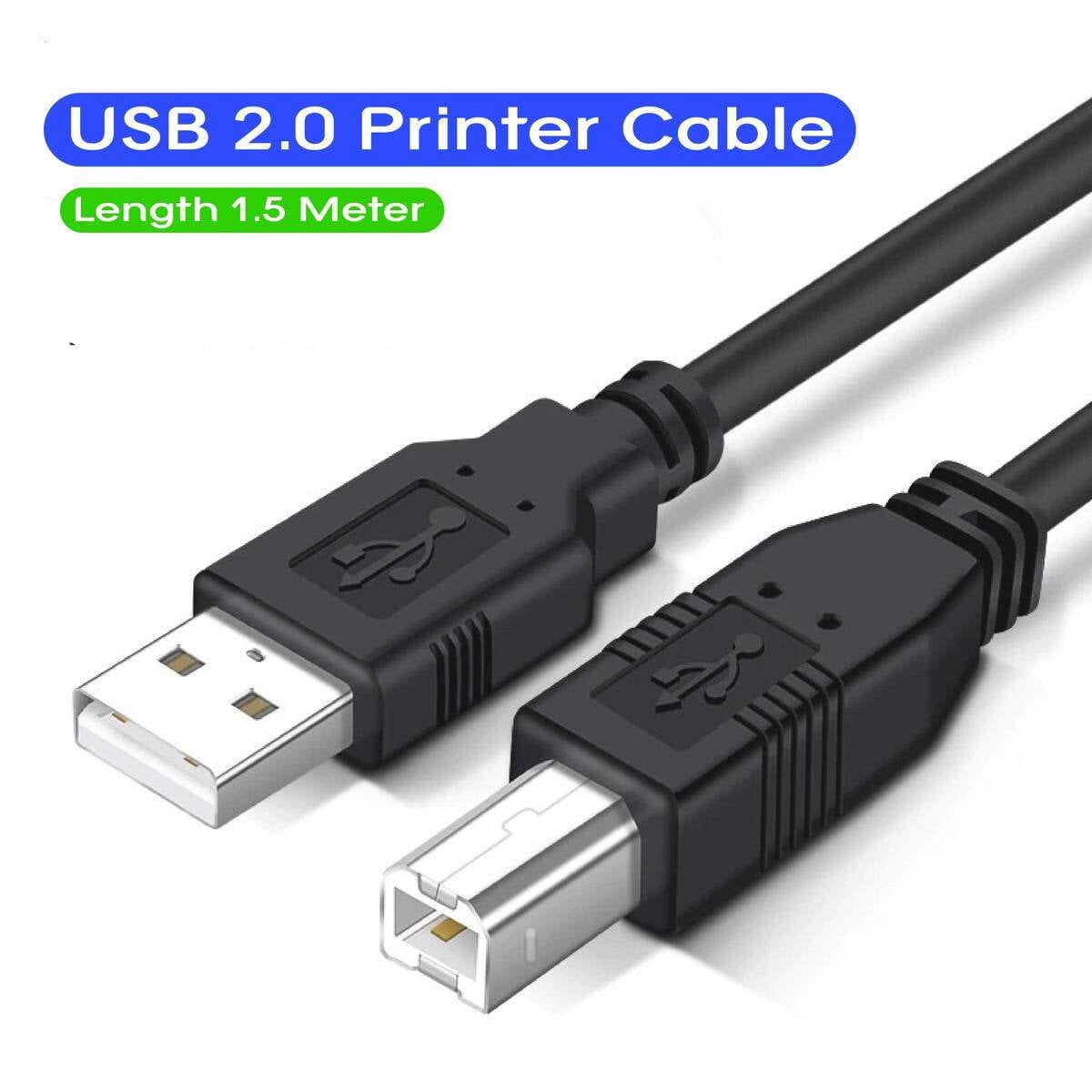 USB Printer Cable 1.5M Black Usb 2.0 Printer Cable 1.5Meter