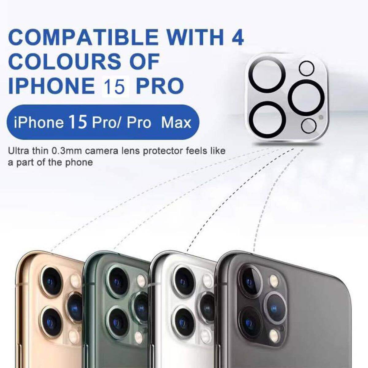 Camera Glass Lens Cover Tempered Glass Protector for iPhone 15 Pro/ iPhone 15 Pro Max