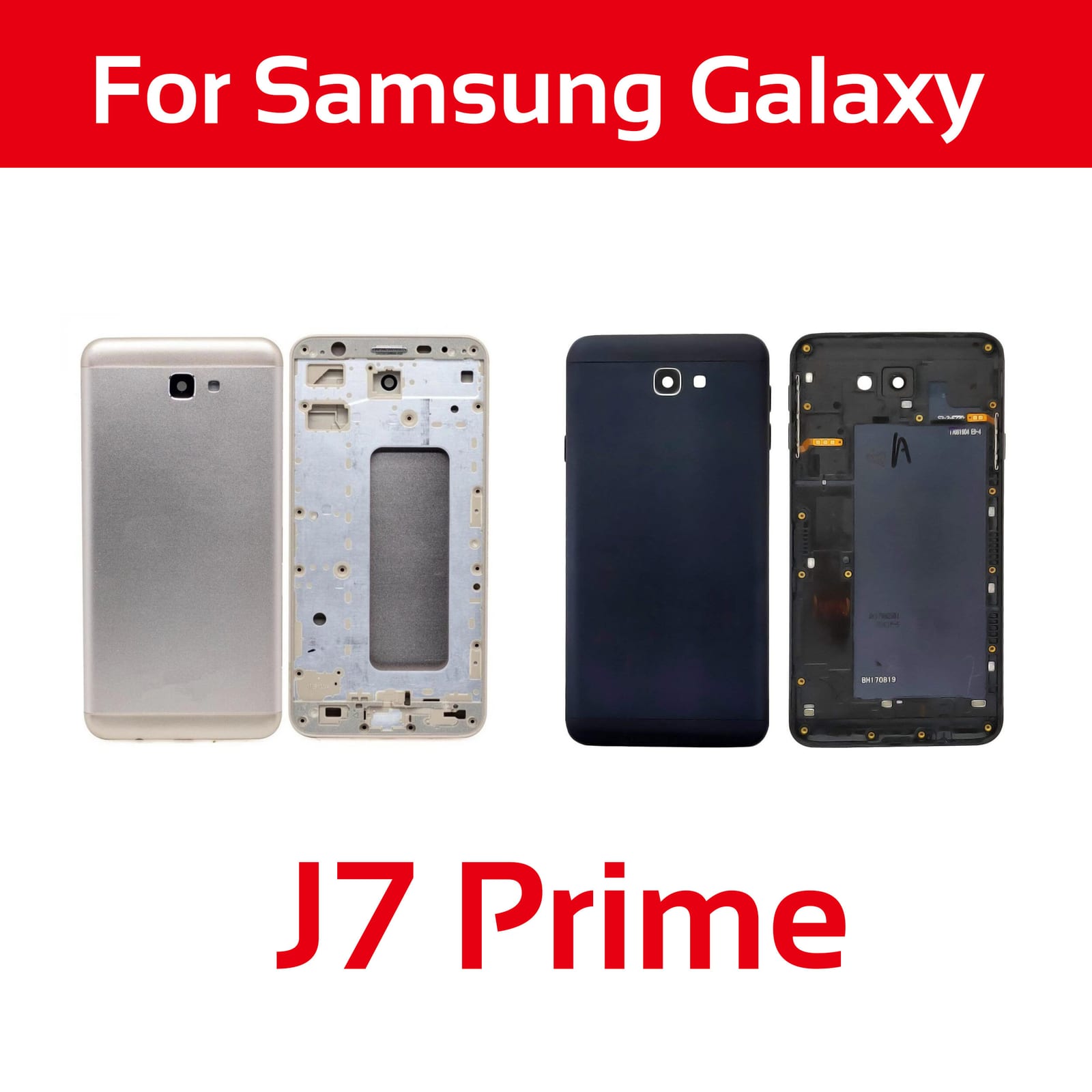 Samsung Galaxy J7 Prime G610 Full Body Housing Frame With Camera Glass