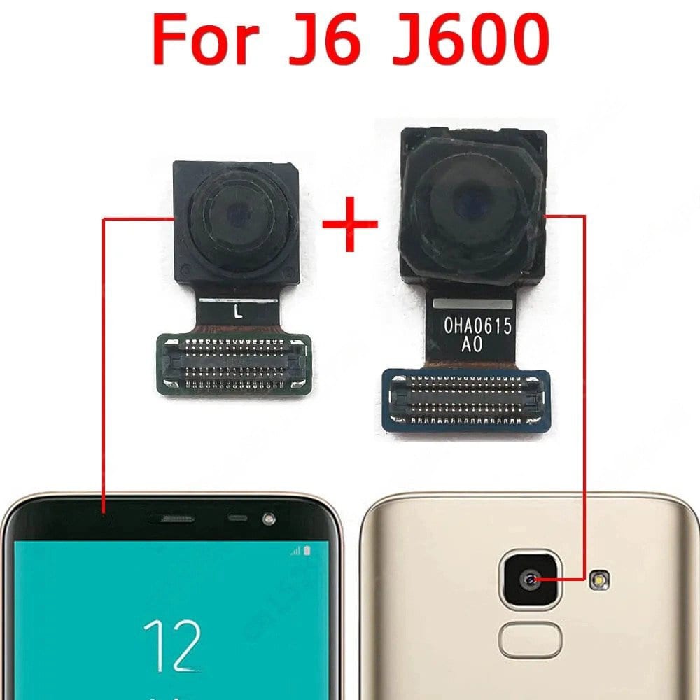 Back Rear Main Camera Module Flex Cable For Samsung Galaxy J6 2018 Small Front Camera Flex Replacement Parts