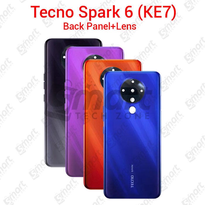 Tecno Spark 6 Back Panel Housing Back Shell Replacement Spare Parts
