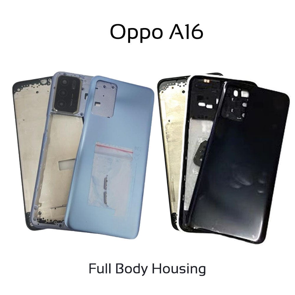 Oppo A16 Full Body Housing With Camera Glass (LCD Frame, Side/Middle Frame, Back Panel/Backshell)