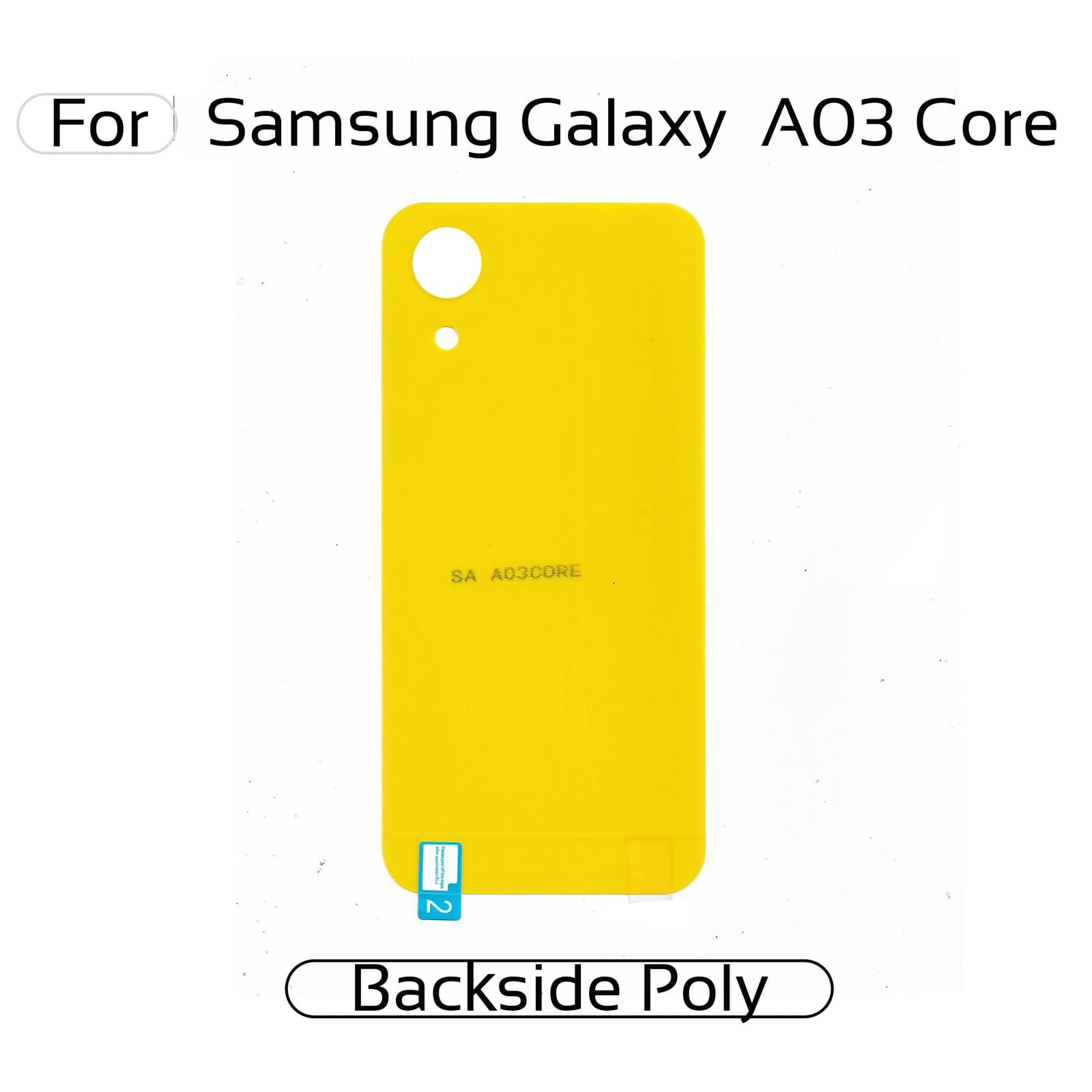 Samsung Galaxy  A03 Core Back Transparent Poly For Your Device Safe and Scratch Free